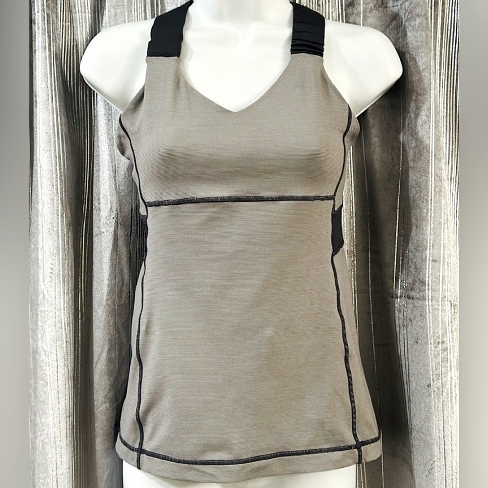 Lululemon Athletic Gray and Black Tank Top 6